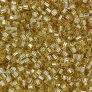 Miyuki square - cubes 1.8mm Beads - Gold Silver Lined SB18-3